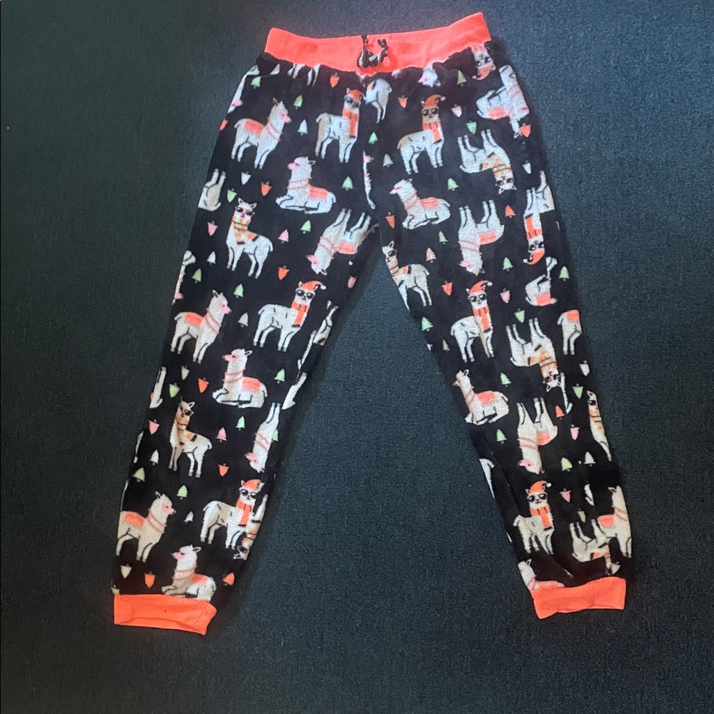Arizona Jean Company Kids Llama Pajama Bottoms - Black and Orange